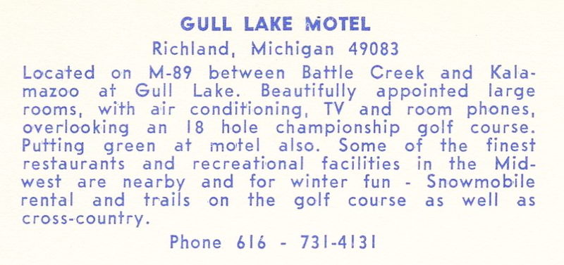 Gull Lake Inn (Gull Lake Motel) - Postcard